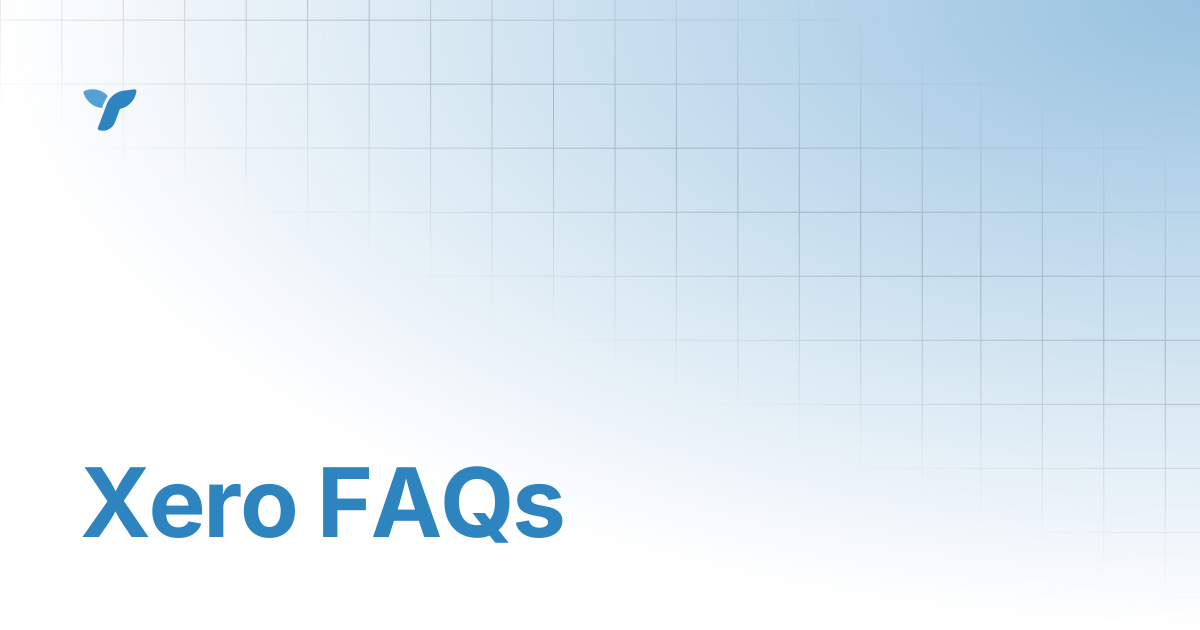 Xero FAQs | Knowledge Base | Tahua Help Center